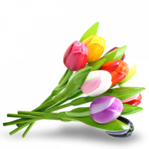 Boeket kleine tulpen