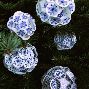 Delfts blauwe kerstballen