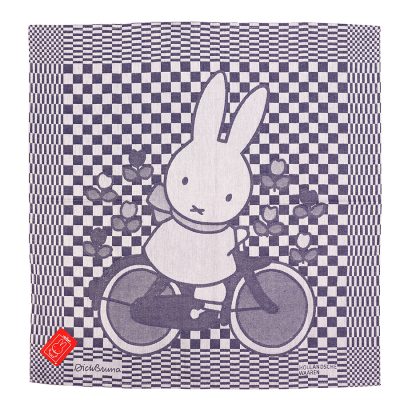 Dick Bruna theedoek Nijntje fiets